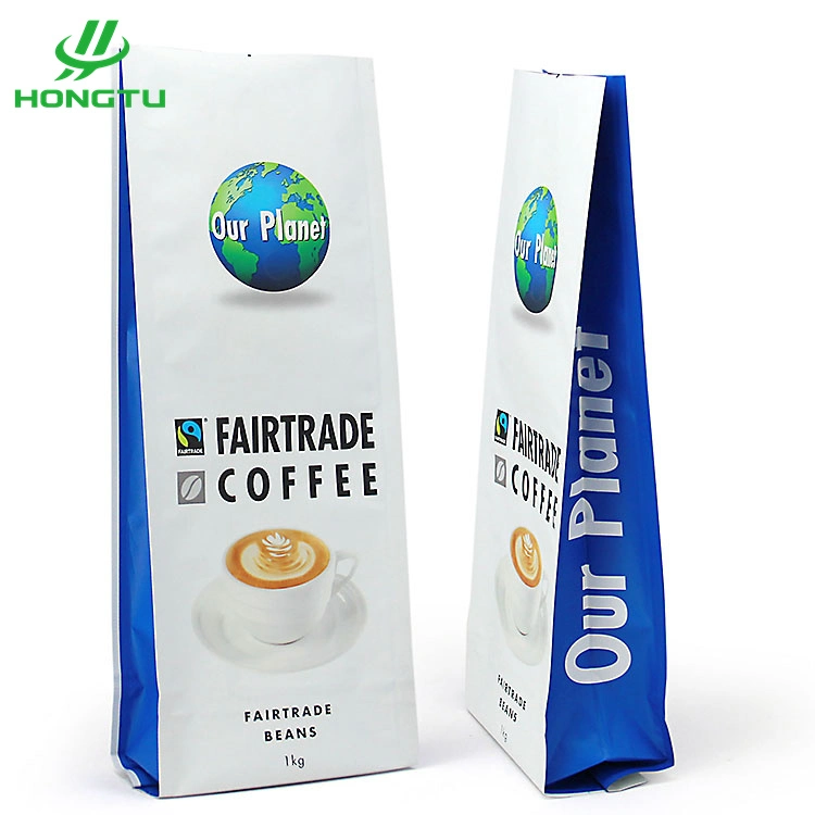 Wholesale Stand up Pouch with Zipper Kraft Paper Coffee Packaging Bags with Bottom Gusset