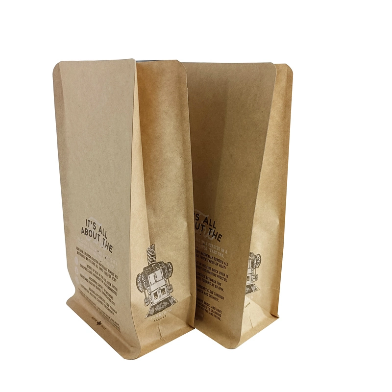 Bl Packaging Mylar Exit Bag for Cookies Packaging Small Wax Lined Paper Bag with Clear Biodegradable Composable Bag Pouch