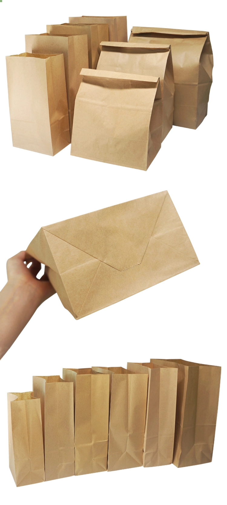 Takeaway Food Bread Burger Snacks Toasted Foods Greaseproof Kraft Paper Bag