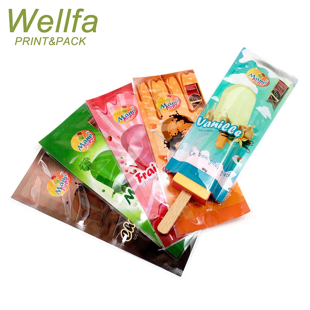 Factory Custom Printed Bolsas Plasticas Dispoz-a-Bag Heat Seal Food Grade Sealing Edible Ice Cream Popsicle Packaging Bags