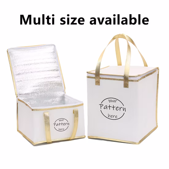 Экологичная многоразовая моющаяся сумка-холодильник из крафт-бумаги, термоизоляционная сумка для обеда